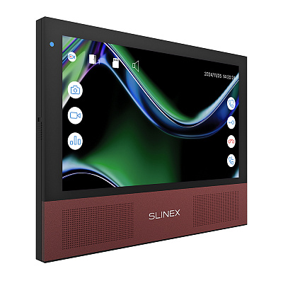 картинка Slinex Sonik-7 цвет черный. 7" AHD Домофон с сенсорным экраном, стерео динамиками и сменными панелями от компании Intant